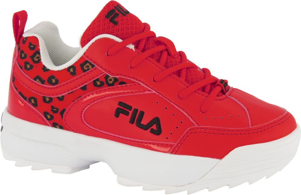 Deichmann - Fila Červené dívčí chunky tenisky Fila se zvířecím vzorem 31 červená - obrázek 1