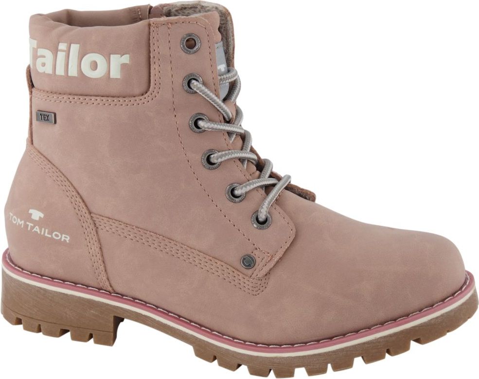 Deichmann - Tom Tailor Růžová kotníková obuv Tom Tailor se zipem s TEX membránou 36 růžová - obrázek 1