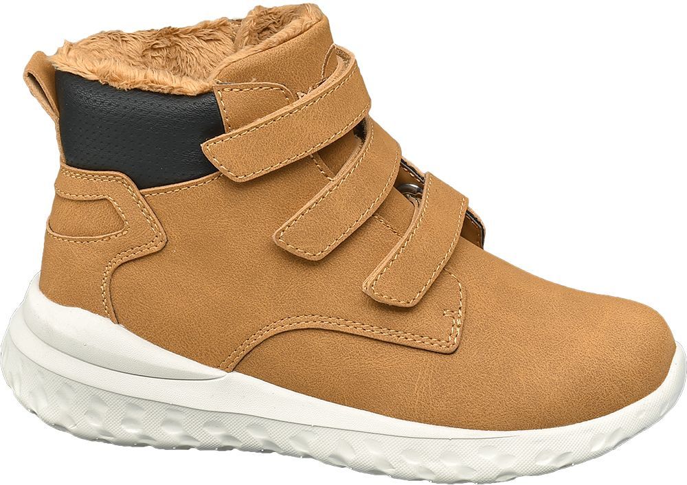 Deichmann - Vty Žlutohnědé kotníkové tenisky na suchý zip Vty 31 žluto-hnědá - obrázek 1