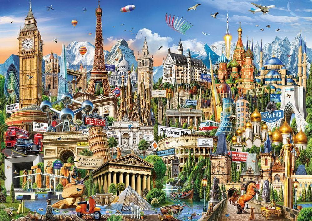 Educa Puzzle 2000 dílků Symbols of Europe - obrázek 1