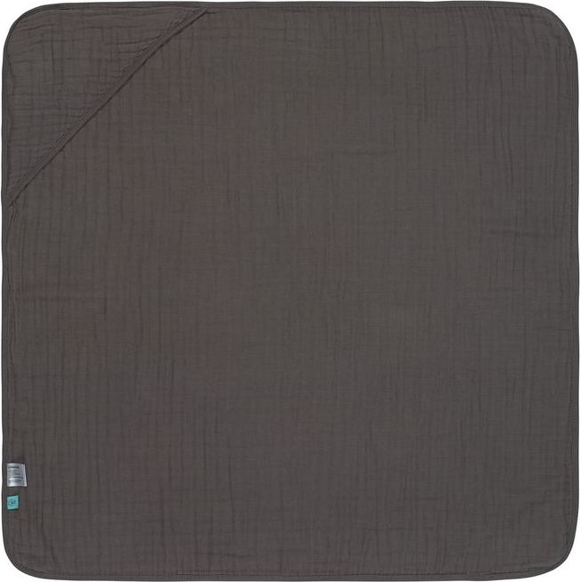 Lässig 4babies Ručník s kapucí Lässig Muslin Hooded Towel Anthracite 2020 - obrázek 1