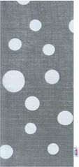 Plena bavlna potisk - PUNTÍKY bílé na šedém - 70x80cm - obrázek 1