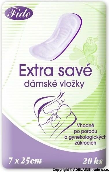 Poporodní vložky FIDE- bal. 3 x 20ks - extra savé, prodyšné - obrázek 2