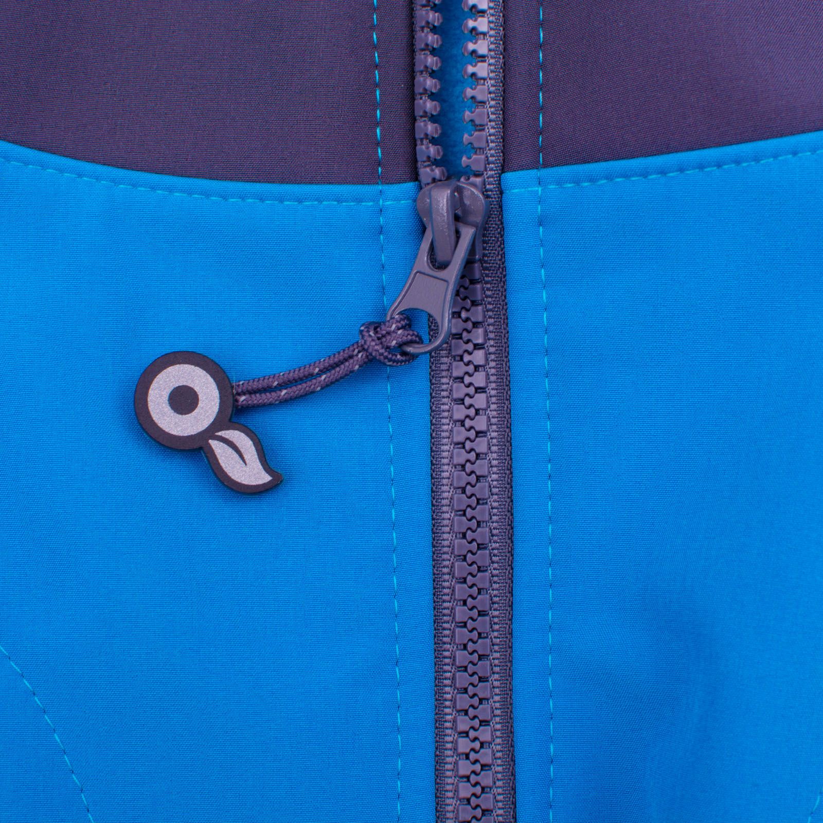 unuo Softshellová bunda s fleecem DUO tyrkysová + reflexní obrázek Evžen (fleece softshell jacket duo turquoise) Velikost (Size): 92/98 - obrázek 2