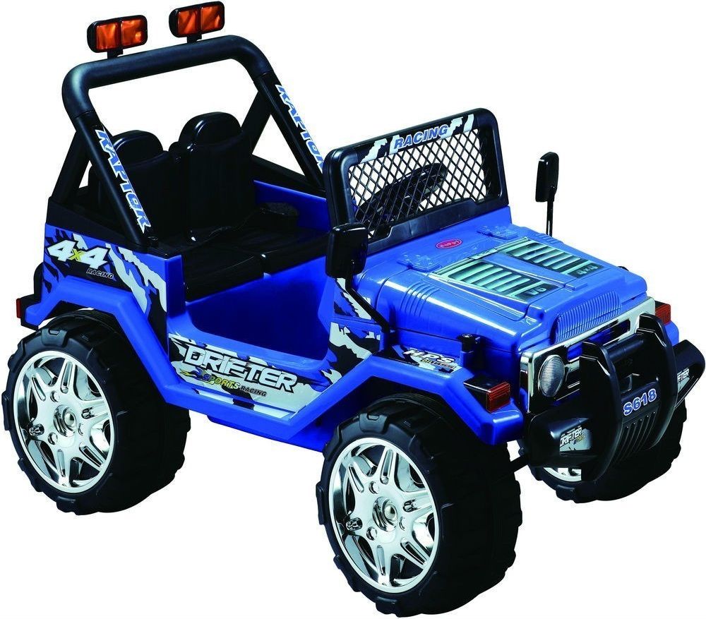 Elektrické autíčko Jeep Raptor, EVA kola, 2.4GHz - modré - obrázek 1