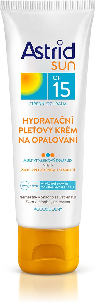 Astrid Sun hydratační pleťový krém na opalování OF 15 75 ml - obrázek 1