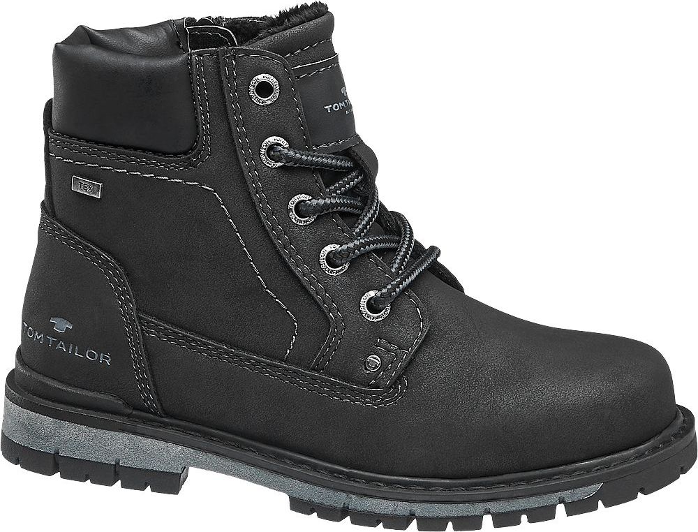 Deichmann - Tom Tailor Černá kotníková obuv Tom Tailor se zipem s TEX membránou 35 černá - obrázek 1