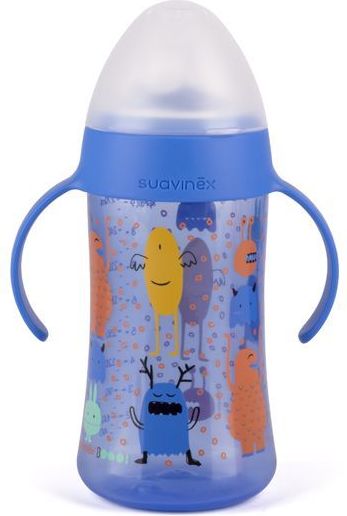 JÍDELNÍ | LÁHEV DRUHÁ S OUŠKY 270 ml Suavinex Boo MODRÁ - obrázek 1