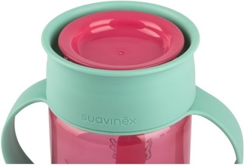 Suavinex 360 Booo hrníček na učení růžový - obrázek 2