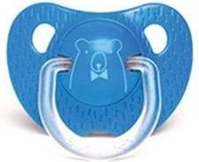 SUAVINEX Evolution dudlík anatomický, silikon, 6-18m, tmavá modrá méďa - obrázek 1