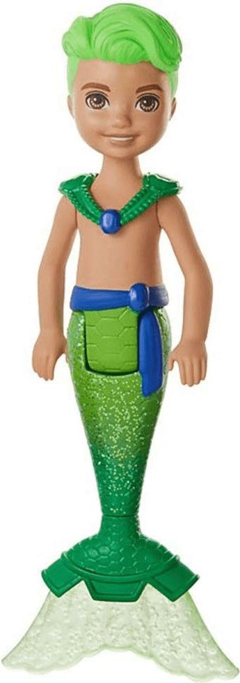 Mattel Barbie Chelsea mořská panna kluk zelené vlasy - obrázek 1