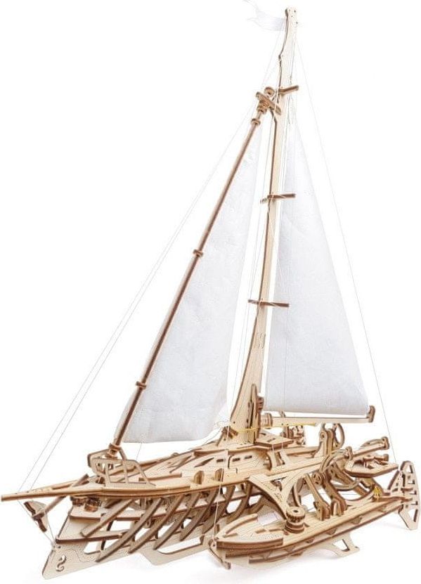 UGEARS Dřevěná stavebnice 3D mechanické puzzle Plachetnice - obrázek 1
