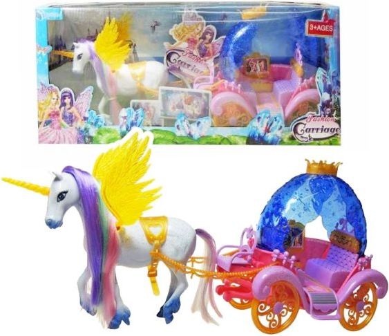 CreativeToys Jednorožec s kočárem 47cm - obrázek 1