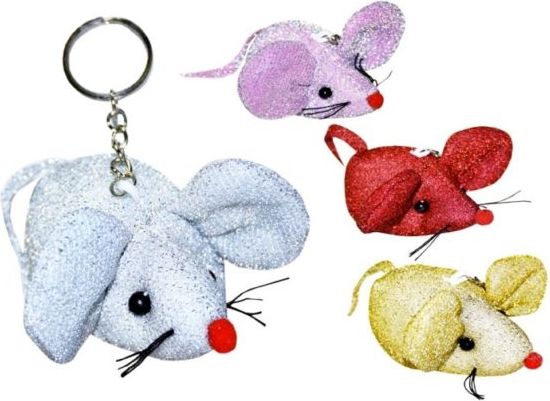 CreativeToys Myška třpytky 8cm - obrázek 1