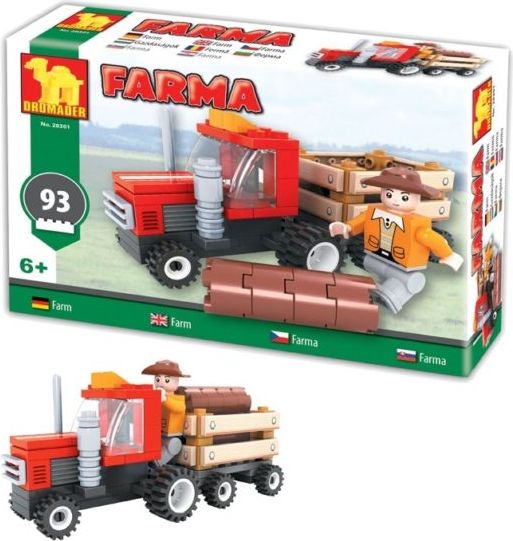 Dromader Stavebnice Farma traktor 19cm - obrázek 1