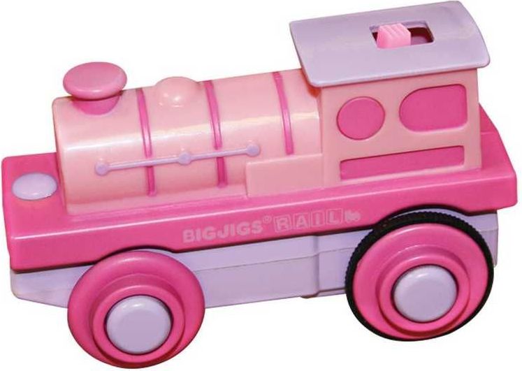 Bigjigs Rail Bigjigs Rall Elektrická lokomotiva Mašinka růžová - obrázek 5