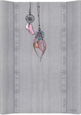 Přebalovací podložka Ceba, tvrdá - na postýlku 120x60 cm, Denim Catcher - šedá - obrázek 1