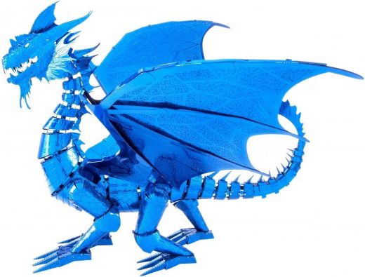 METAL EARTH 3D puzzle Modrý drak (ICONX) - obrázek 1