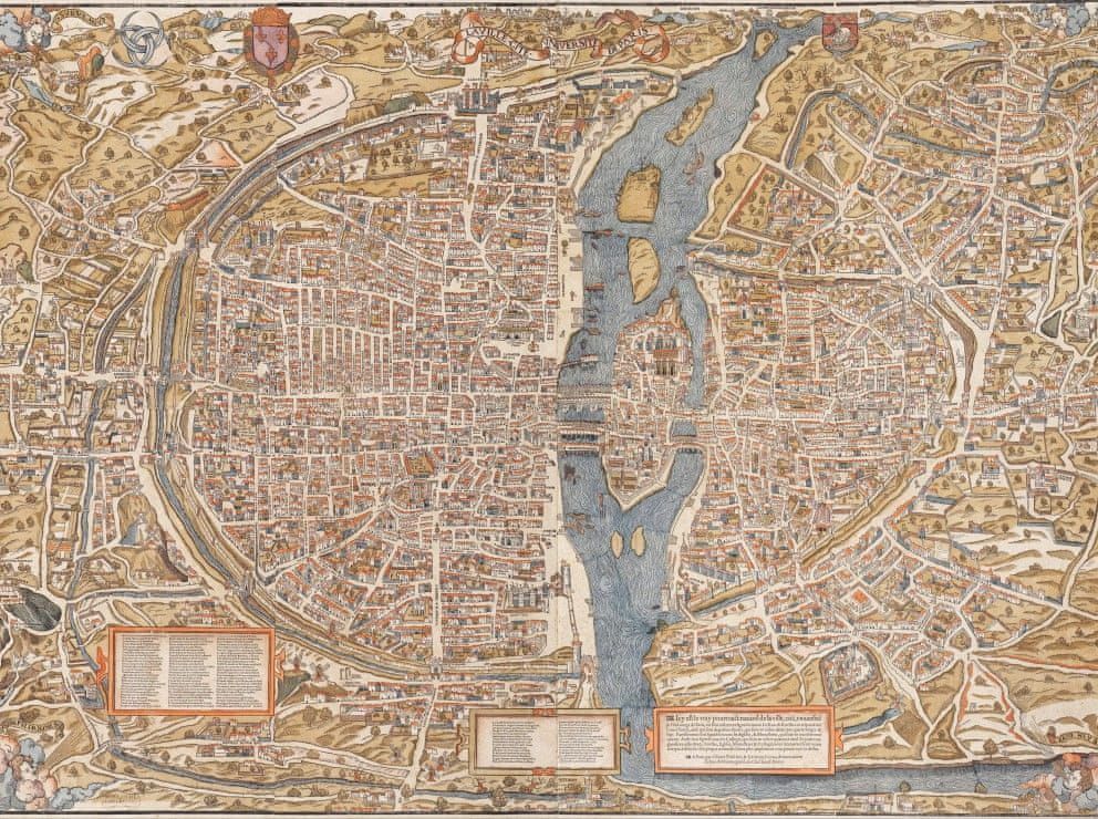Grafika Puzzle 2000 dílků Olivier Truschet et Germain Hoyau : Plan de Paris d - obrázek 1