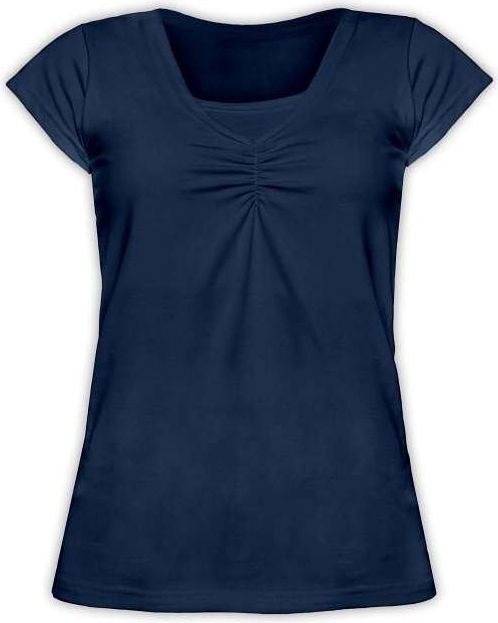 Jožánek KLAUDIE- kojící tričko, vsadka v barvě, KR, tm. modrá ( jeans ) M/L - obrázek 1