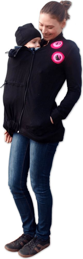 Jožánek MARTA- mikina pro nosící a těhotné ženy, aplikace RŮŽOVÁ KOLEČKA L/XL - obrázek 1