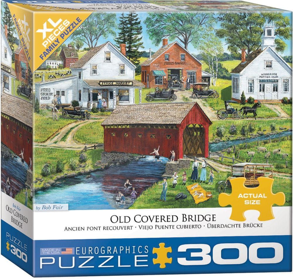 EuroGraphics Puzzle 300 dílků XXL dílků - Old Covered Bridge by Bob Fair - obrázek 1