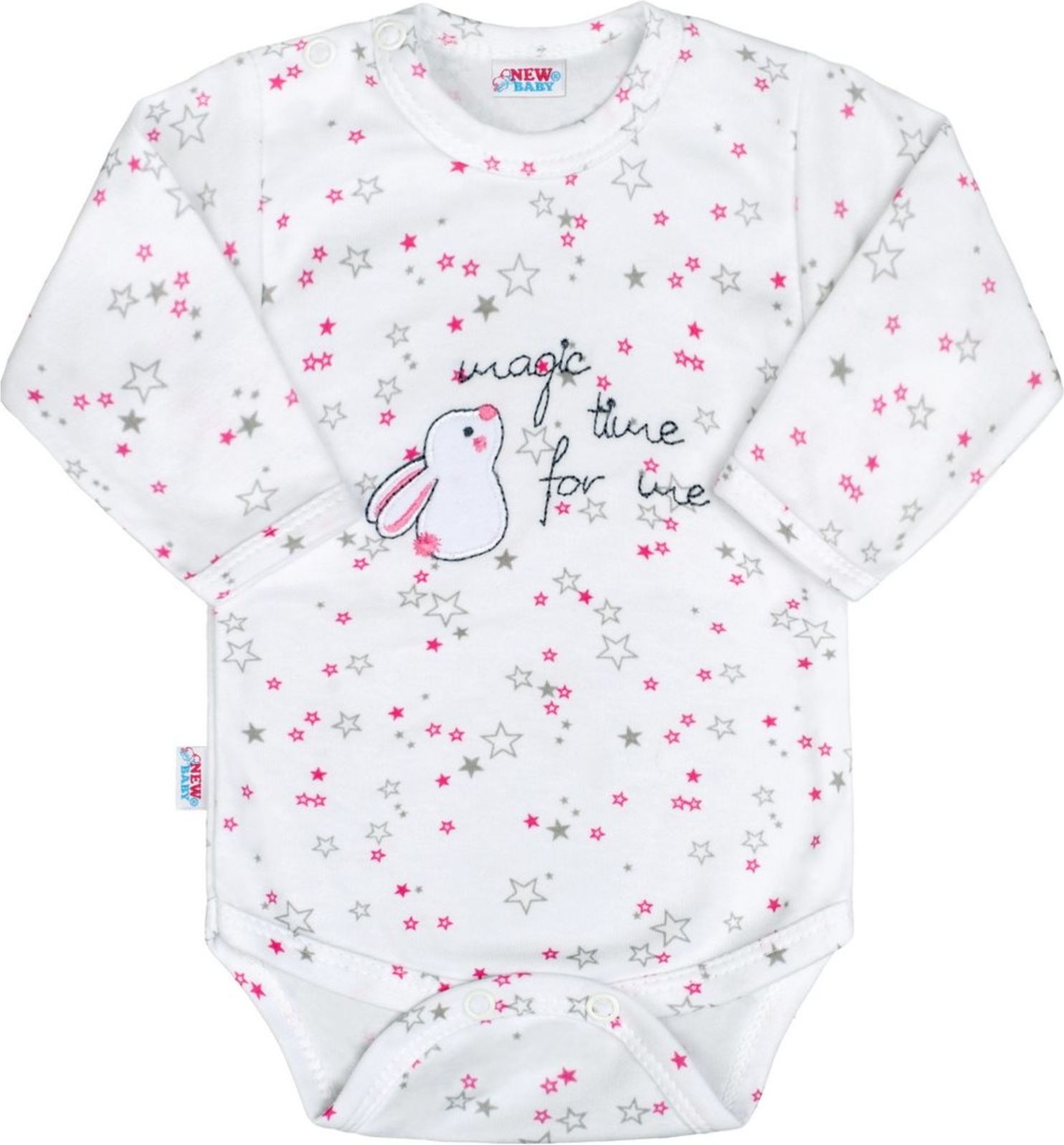 Kojenecké body New Baby Magic Star růžové - 50 (0 m) - obrázek 1
