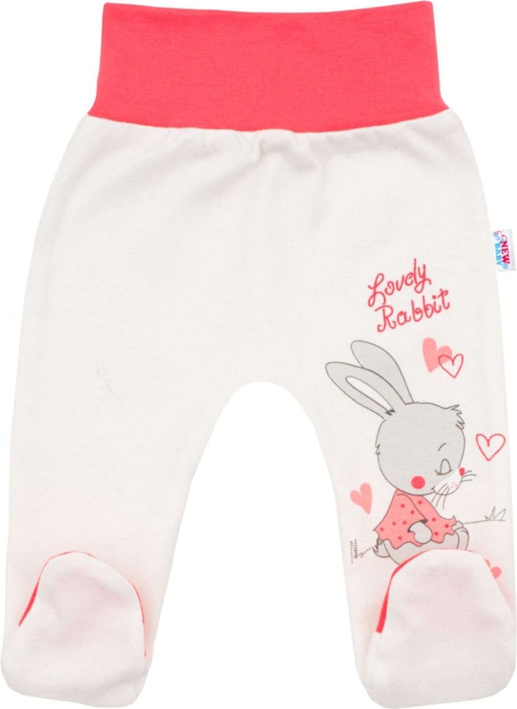 Dětské polodupačky New Baby Lovely Rabbit růžové - Dětské polodupačky New Baby Lovely Rabbit růžové - obrázek 1
