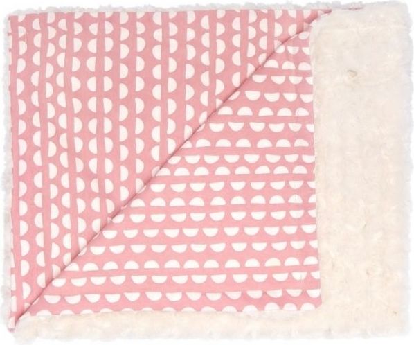 Mamatti Dětská deka, dečka minky, bavlna Hello, 75 x 90 cm - smetanová, korál - obrázek 1