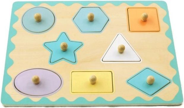 Adam Toys Edukační vkládačka s úchyty - tvary - obrázek 1