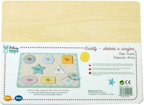 Adam Toys Edukační vkládačka s úchyty - tvary - obrázek 3