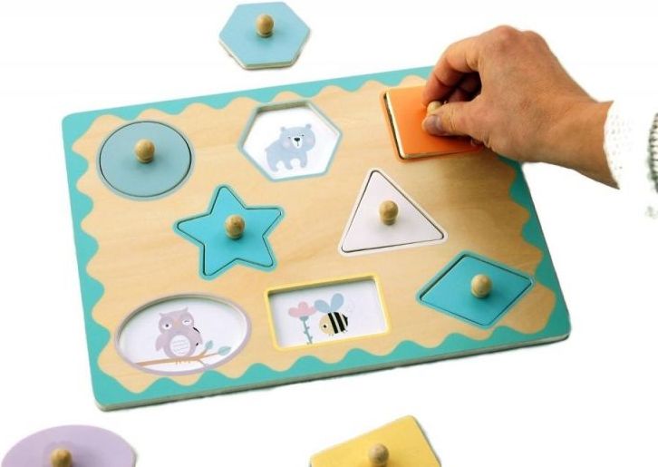 Adam Toys Edukační vkládačka s úchyty - tvary - obrázek 4