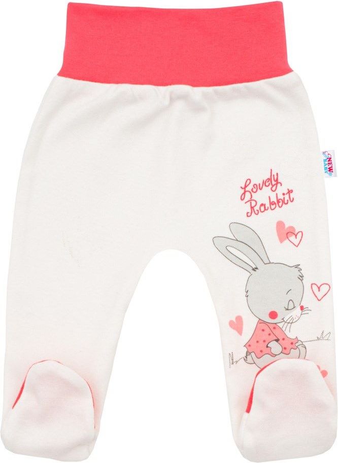 NEW BABY Dětské polodupačky New Baby Lovely Rabbit růžové - obrázek 1