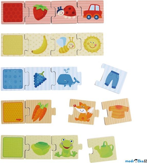 Puzzle výukové - Co kam patří a barvy (Haba) - obrázek 1