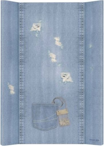 Přebalovací podložka Ceba, tvrdá - na postýlku 120x60 cm, Denim Shabby - jeans - obrázek 1