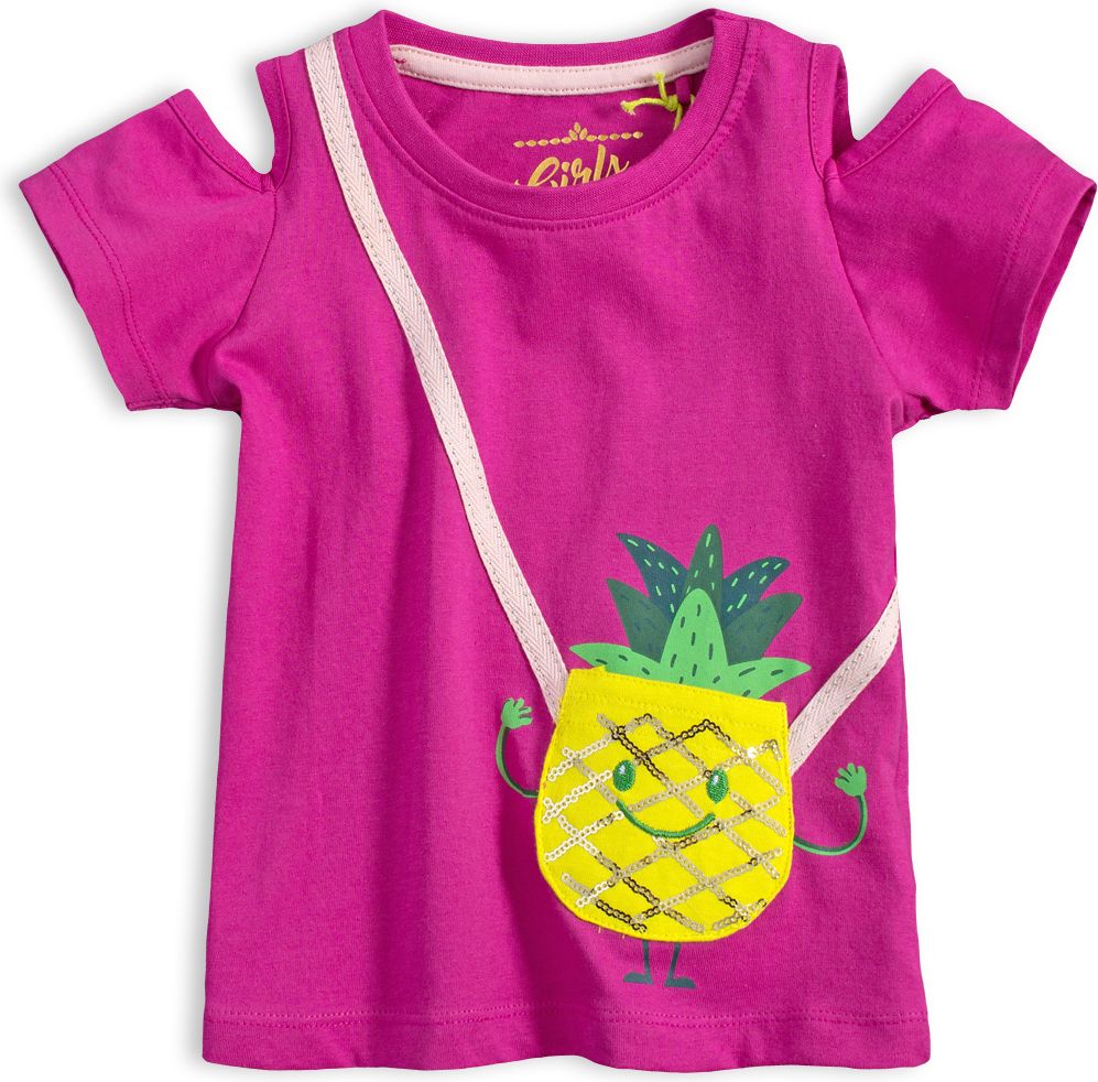 Dívčí tričko LEMON BERET ANANAS tmavě růžové Velikost: 92-98 - obrázek 1