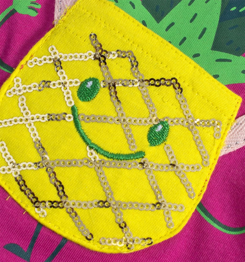 Dívčí tričko LEMON BERET ANANAS tmavě růžové Velikost: 92-98 - obrázek 2