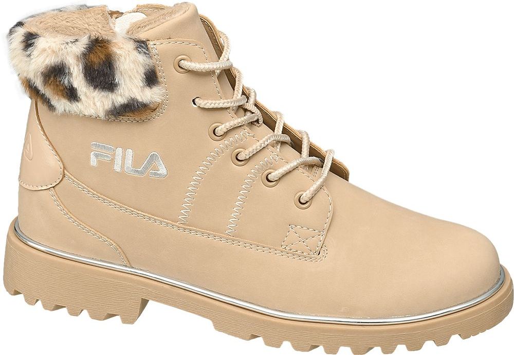 Deichmann - Fila Béžová kotníková obuv Fila se zipem se zvířecím vzorem 38 béžová - obrázek 1