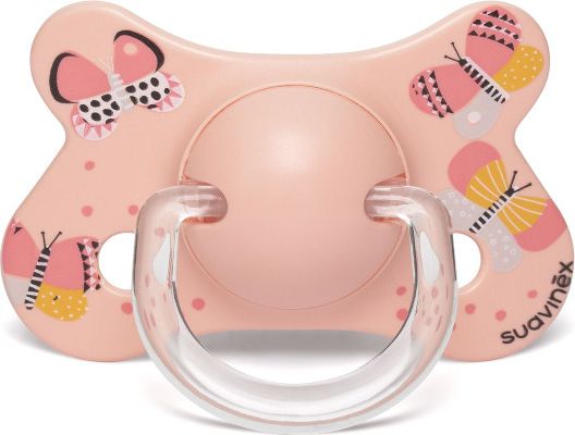 Suavinex Fusion Šidítko silikon 4-18m 1 ks oranžový motýl - obrázek 1