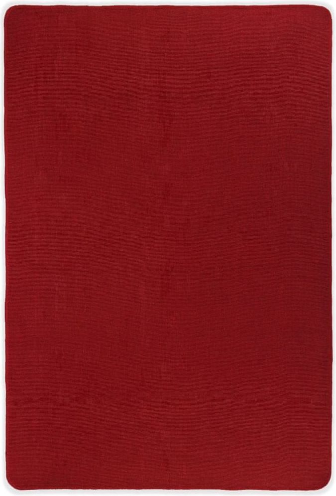 Vidaxl Kusový koberec z juty s latexovým podkladem 80 x 160 cm červený - obrázek 1