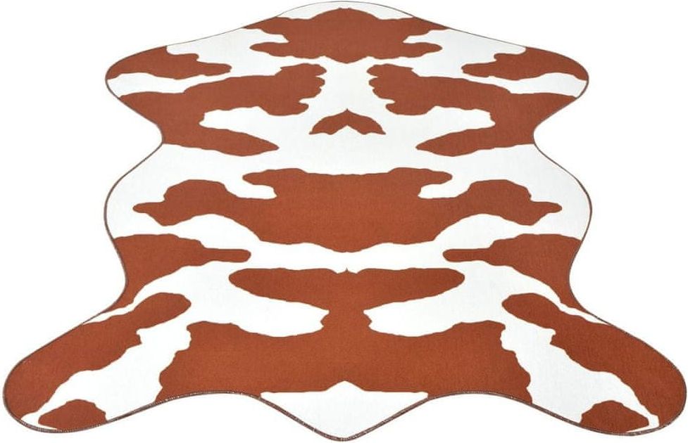 Vidaxl Tvarovaná rohož 150 x 220 cm potisk hnědá kravská kůže - obrázek 1