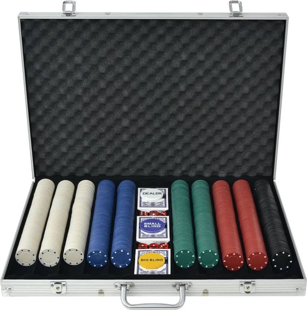 Vidaxl Poker set s 1000 žetony hliník - obrázek 1
