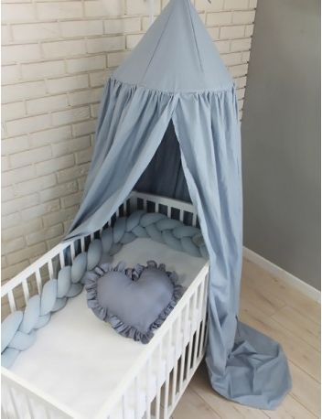 Baby Nellys Nebesa z celé látky - světle šedá - obrázek 1