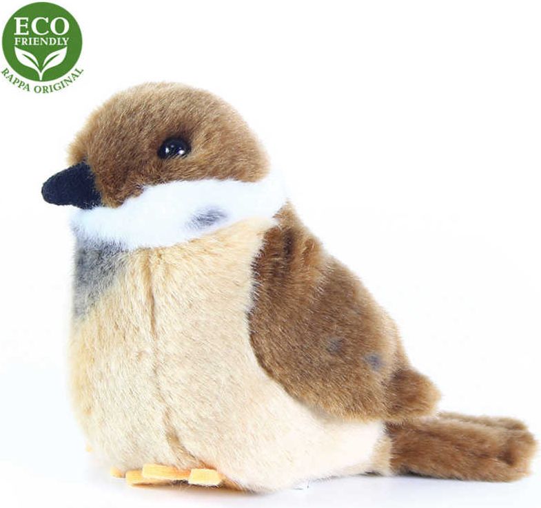 PLYŠ Ptáček vrabec stojící 13cm Eco-Friendly *PLYŠOVÉ HRAČKY* - obrázek 2