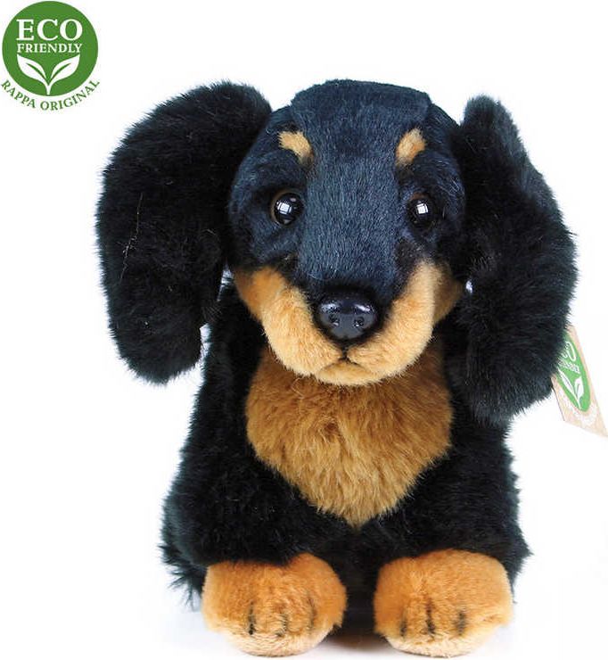 PLYŠ Pes jezevčík sedící 18cm Eco-Friendly *PLYŠOVÉ HRAČKY* - obrázek 2