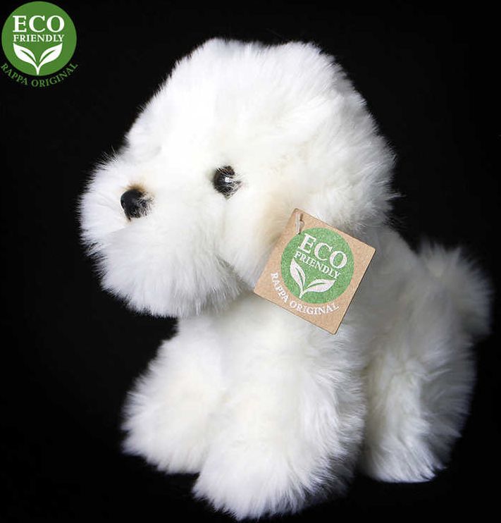 PLYŠ Pes bišon sedící 18cm Eco-Friendly *PLYŠOVÉ HRAČKY* - obrázek 2