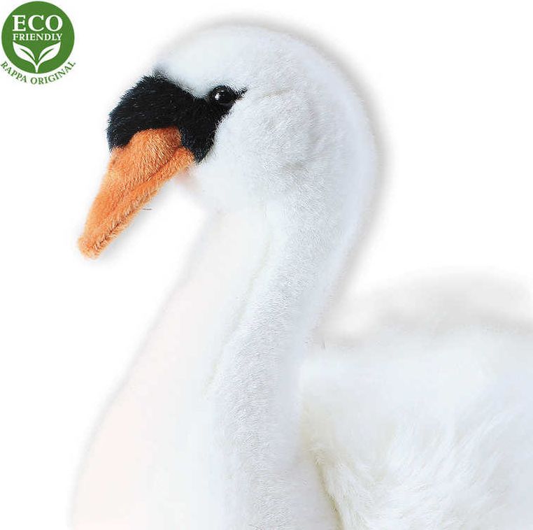 PLYŠ Pták labuť sedící 23cm Eco-Friendly *PLYŠOVÉ HRAČKY* - obrázek 3