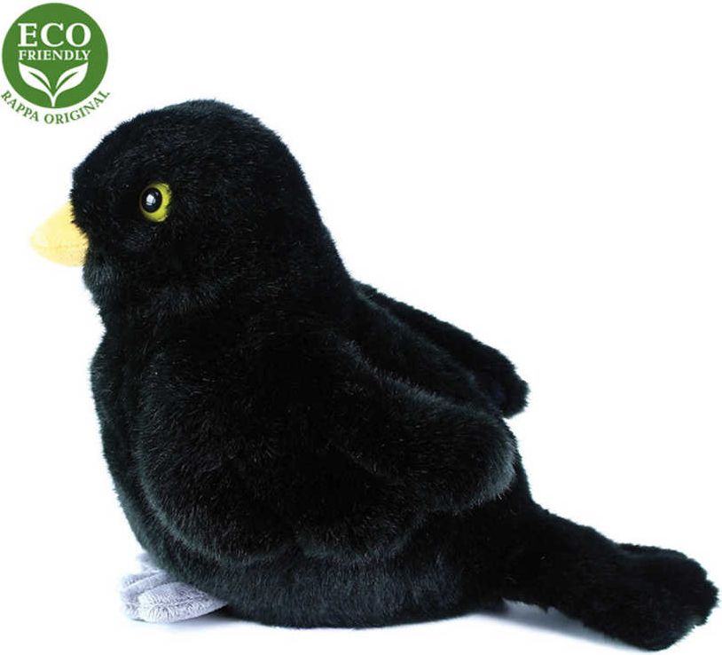 PLYŠ Ptáček kos stojící 20cm Eco-Friendly *PLYŠOVÉ HRAČKY* - obrázek 2