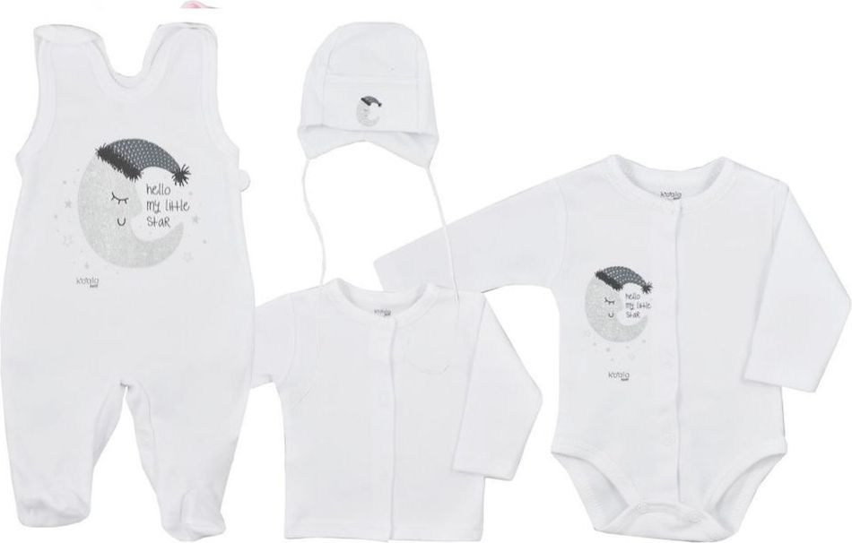KOALA 4-dílná kojenecká souprava Koala Moon bílá - 4-dílná kojenecká souprava Koala Moon bílá - obrázek 1