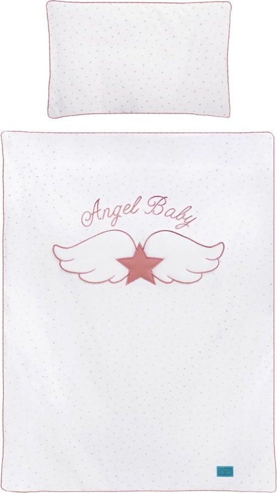 BELISIMA 5-dílné ložní povlečení Belisima Angel Baby růžové - 5-dílné ložní povlečení Belisima Angel Baby 90/120 růžové - obrázek 1